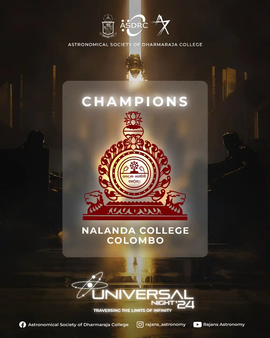 Image from Dharmaraja College: Congratulations to the Champions of the All Island Interschool Astrono...