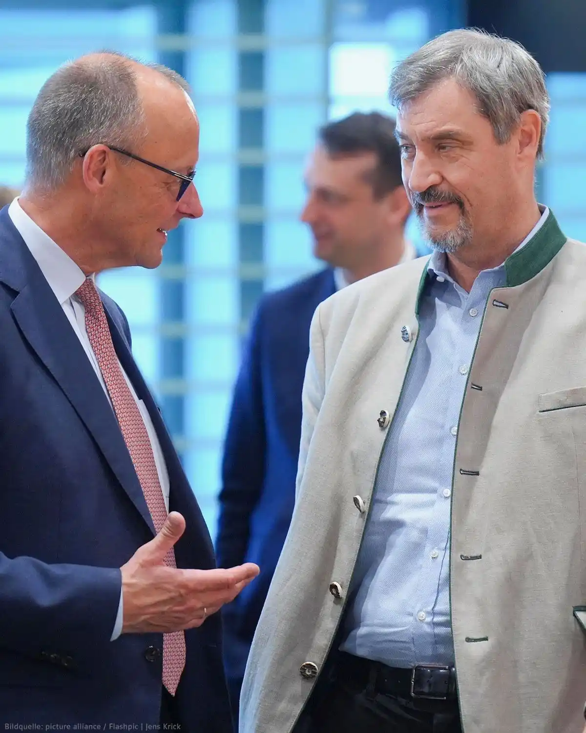 Image from Markus Söder: Erste MPK mit dem neuen Bundeskanzler Friedrich Merz im Kanzleramt: Wi...