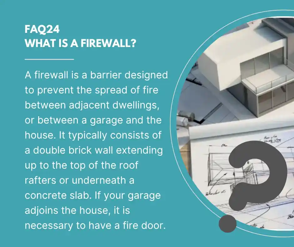 Image from SM Tekendienste - Building Plan & Property Services: FAQ 24 - A firewall.  Additionally, it is advisable to install a fire-...