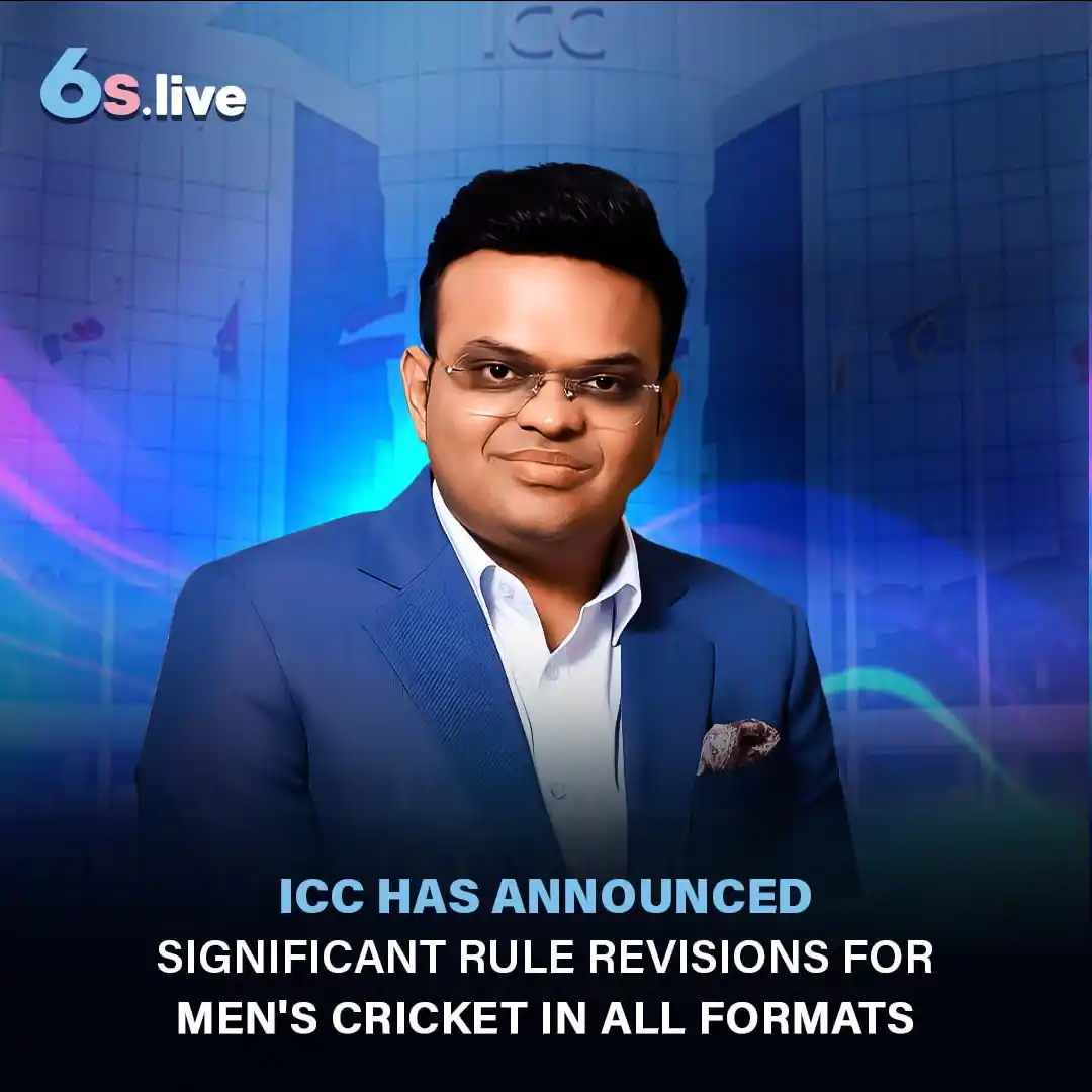 Image from Six6s - India: 🔈✨ICC Announces Major Rule Changes in Men’s Cricket 🏏  🚨 The ICC ha...