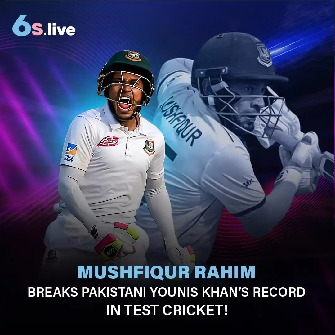 Image from Six6s - India: 🚨 Mushfiqur Rahim makes history in Galle, breaking Younis Khan’s reco...