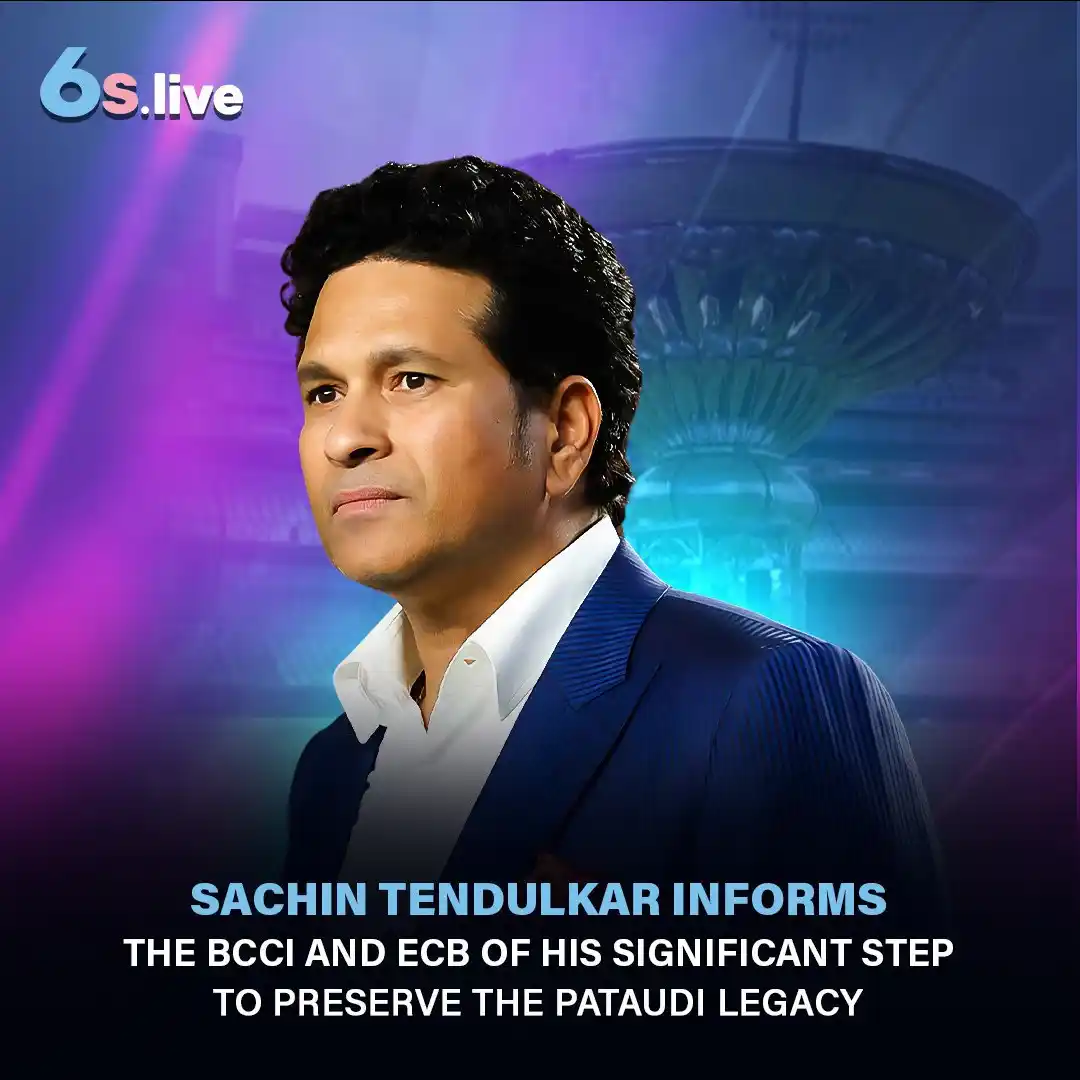Image from Six6s - India: 👑✨Sachin Tendulkar Steps In to Save Pataudi Trophy Legacy 🏏  💥 Sach...