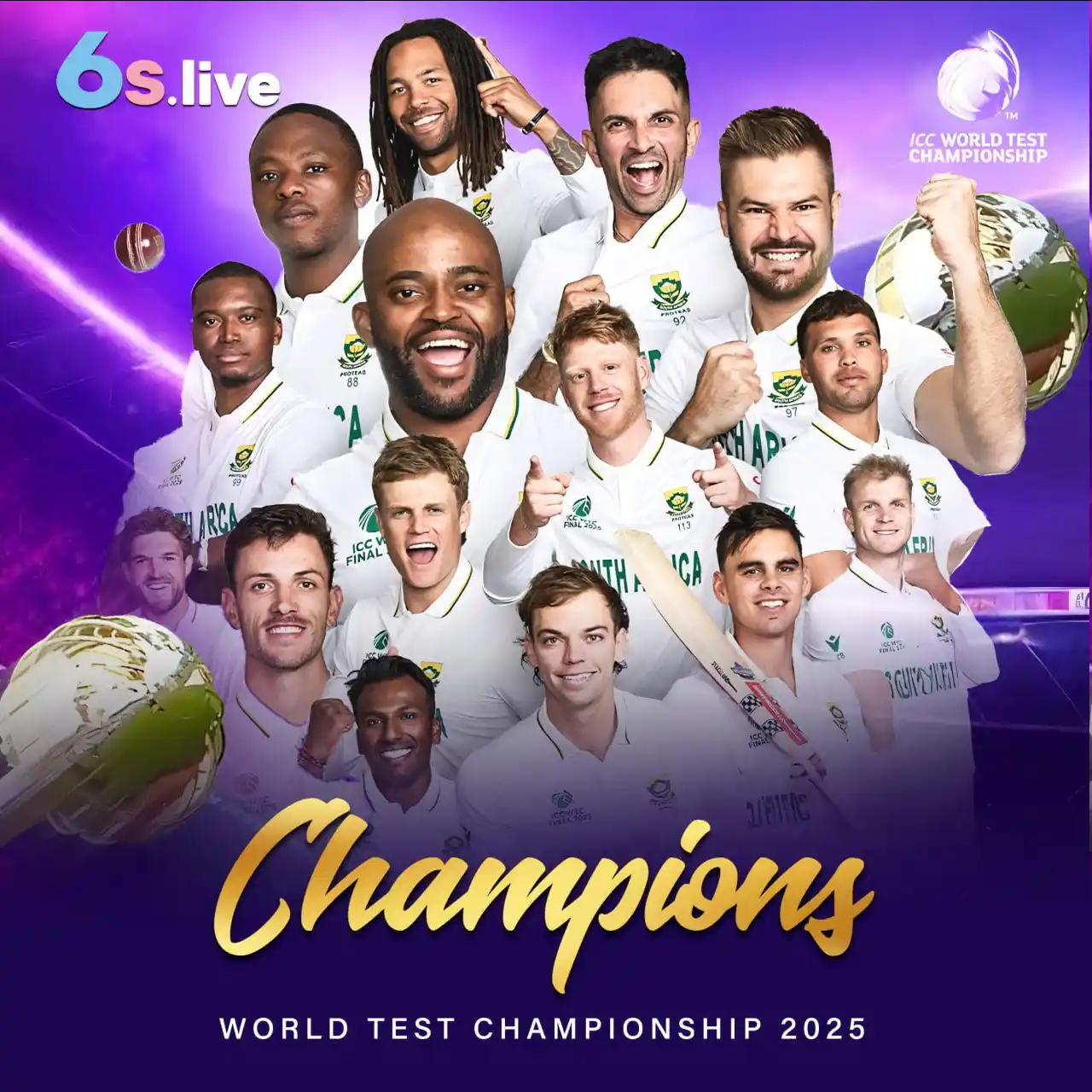 Image from Six6s - India: 🏆🔥 South Africa are the Champions! 🔥🏆 🇿🇦 South Africa defeated ...