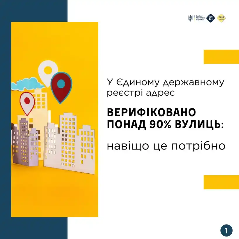 Image from Полтавська ОВА (ОДА): *Уже понад 90% вулиць в Україні вже внесено до Єдиного державного реєс...