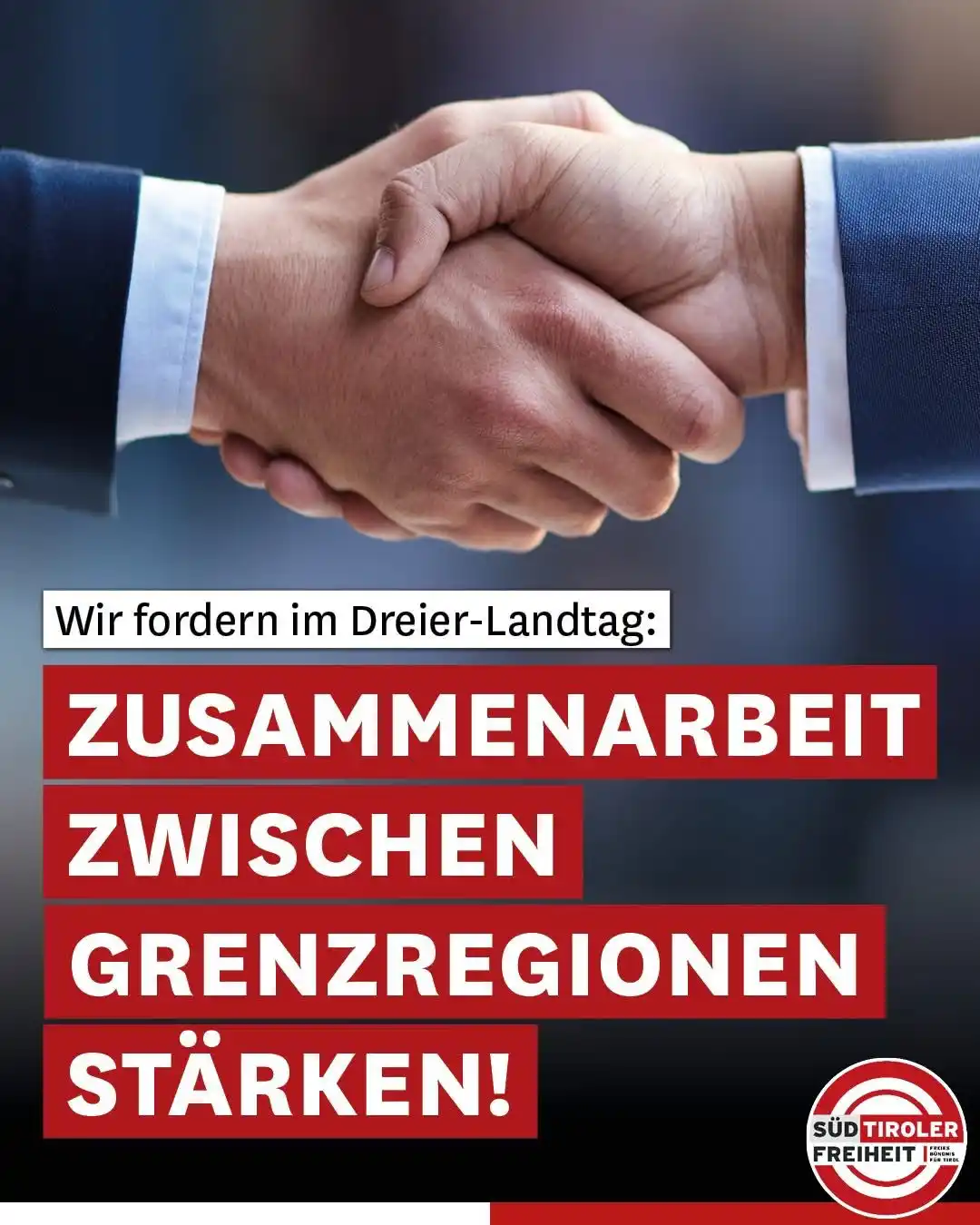 Image from Süd-Tiroler Freiheit: 🤝 Damit EU-Grenzregionen grenzüberschreitend zusammenarbeiten können ...