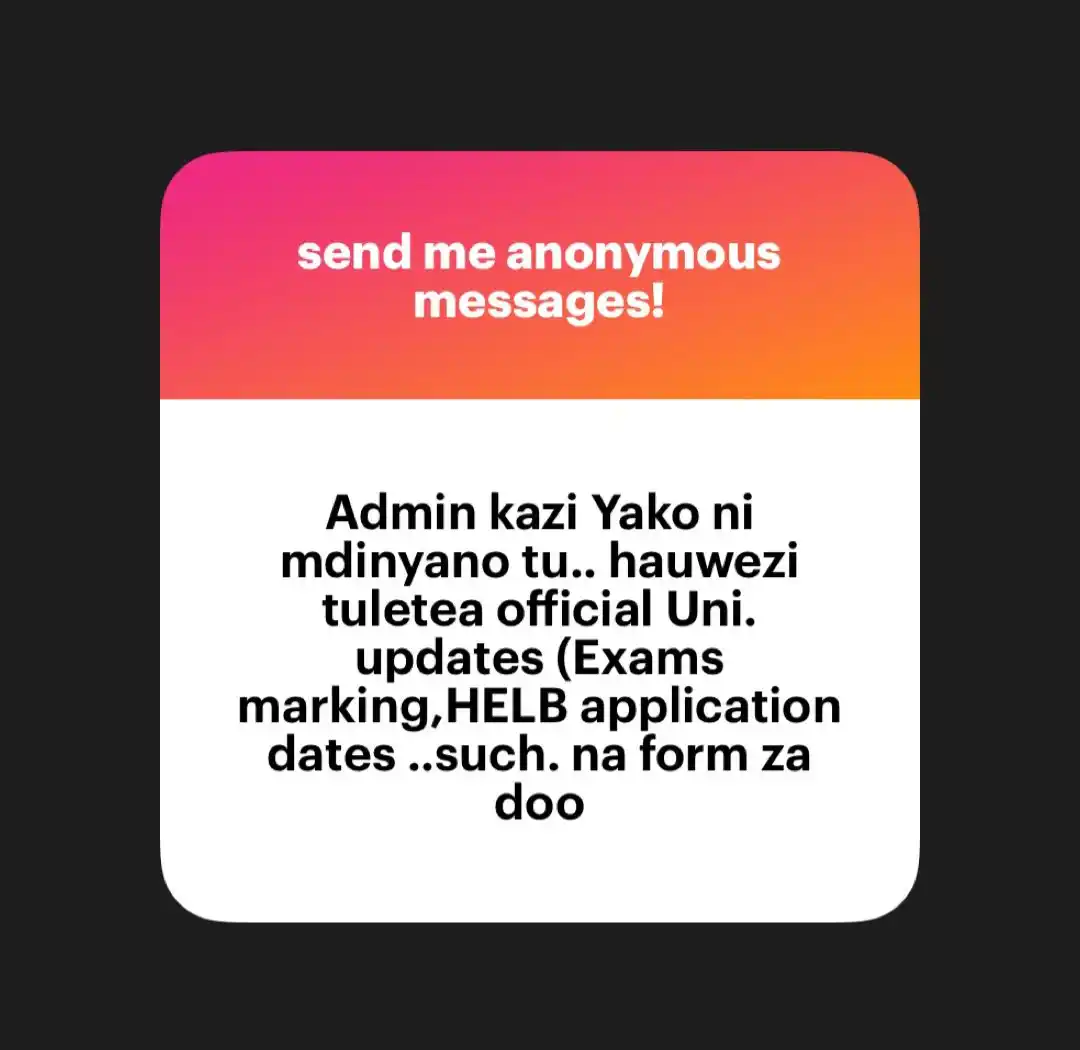 Image from UON GOSSIP CLUB : For University updates ask your greedy student leaders For Helb hio ki...