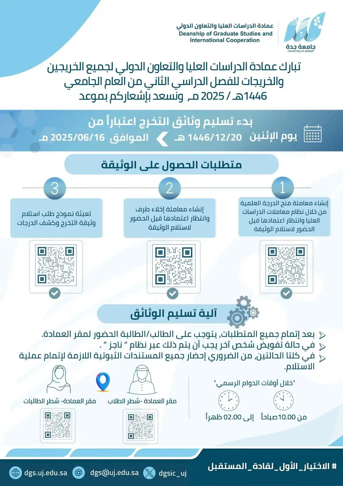 Image from سكاو : 📢 اعلان من عمادة الدراسات العليا في <a class="text-blue-500 hover:u...