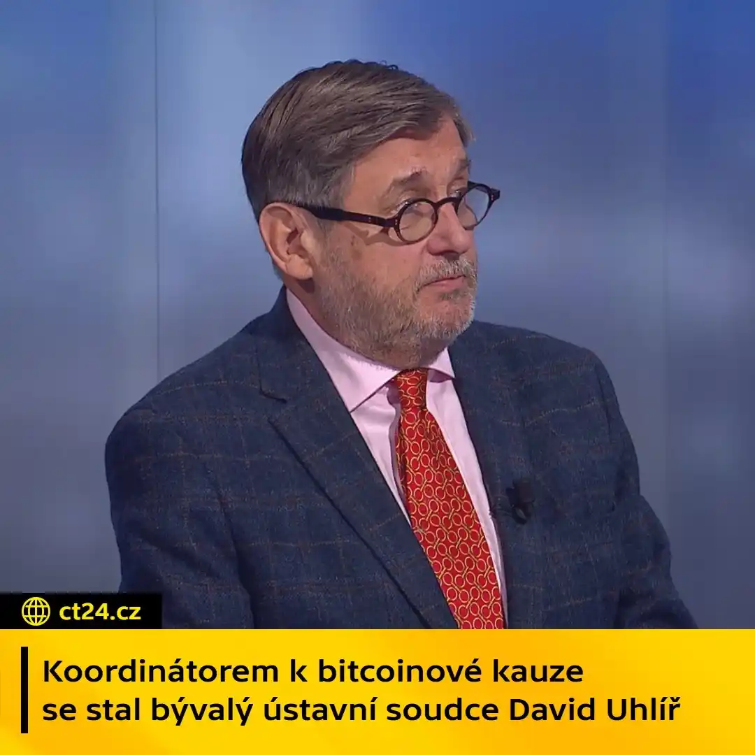 Image from ČT24: Advokát a bývalý ústavní soudce David Uhlíř se stal koordinátorem k bi...