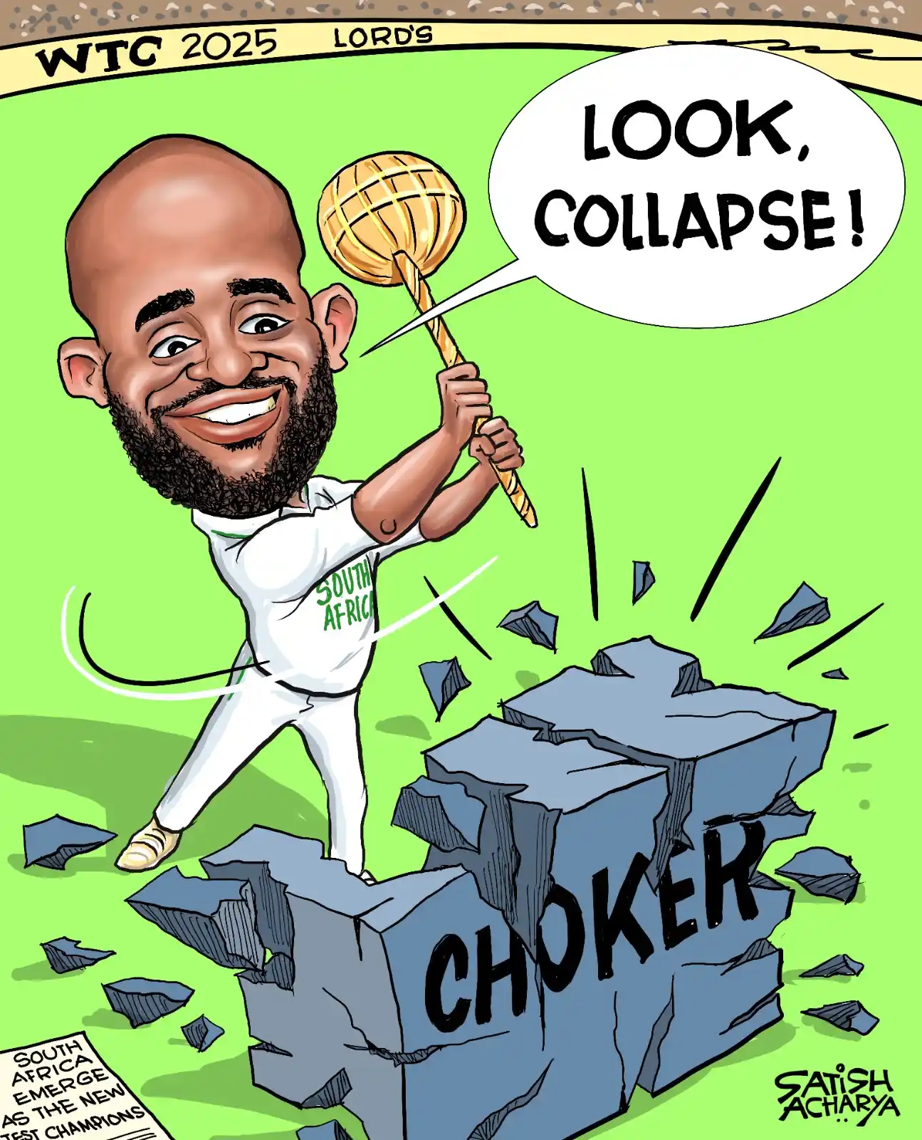 Image from Sportstar: Choker ❌ Champion! ✅ South Africa left behind its old tag, emerging v...