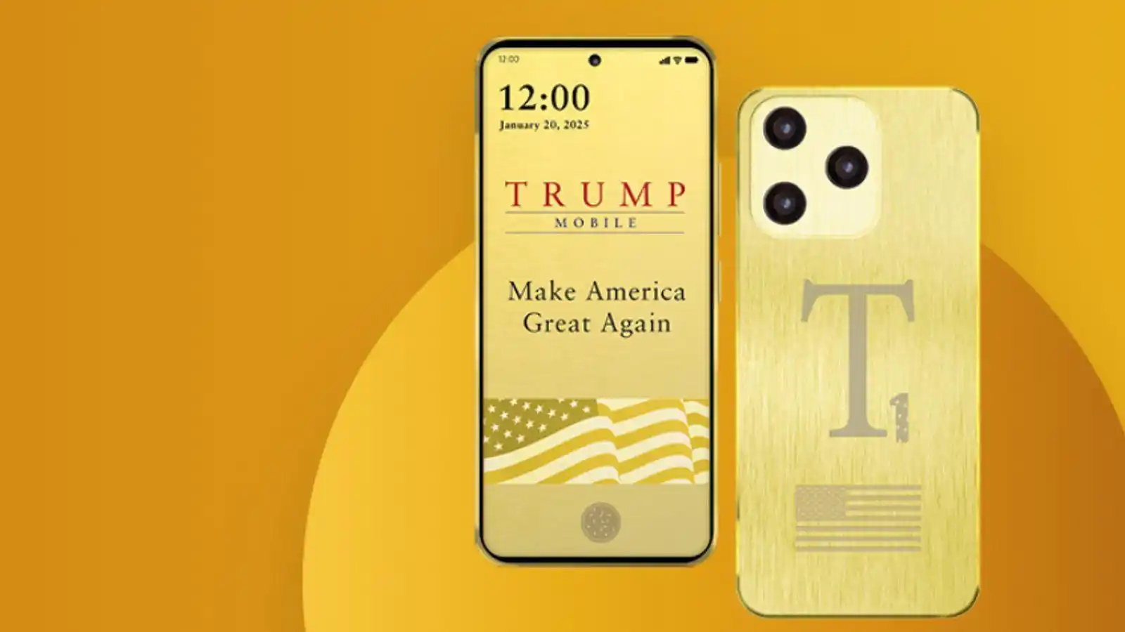 Image from Nafzz Tech: *Donald Trump is launching a new mobile phone, Trump Mobile's T1 phone...