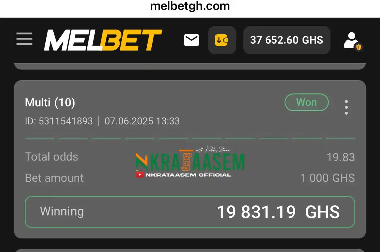 Image from NKRATAASEM 🇬🇭: 🔥**FROM 7TH TO 11TH JUNE — 19 ODDS LONG BET BOOMED!**🔥 We don’t jus...
