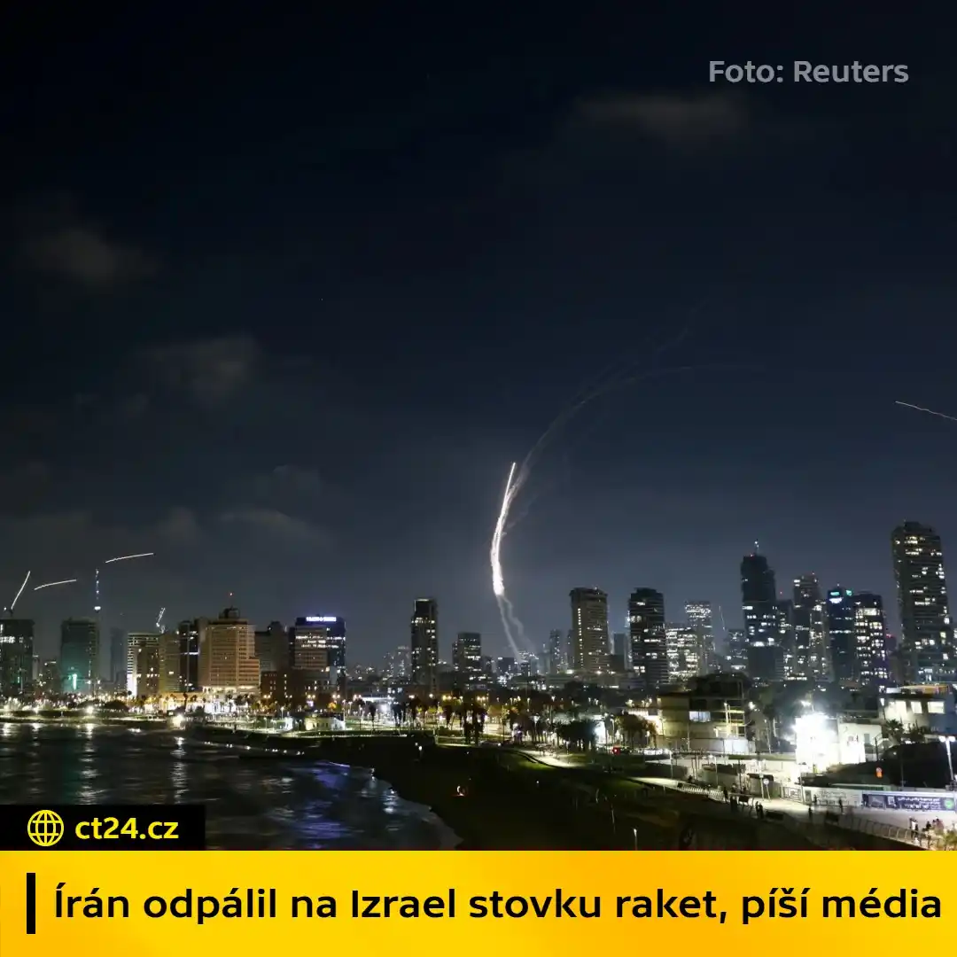 Image from ČT24: Íránská státní zpravodajská agentura IRNA píše, že začala Íránská odpo...