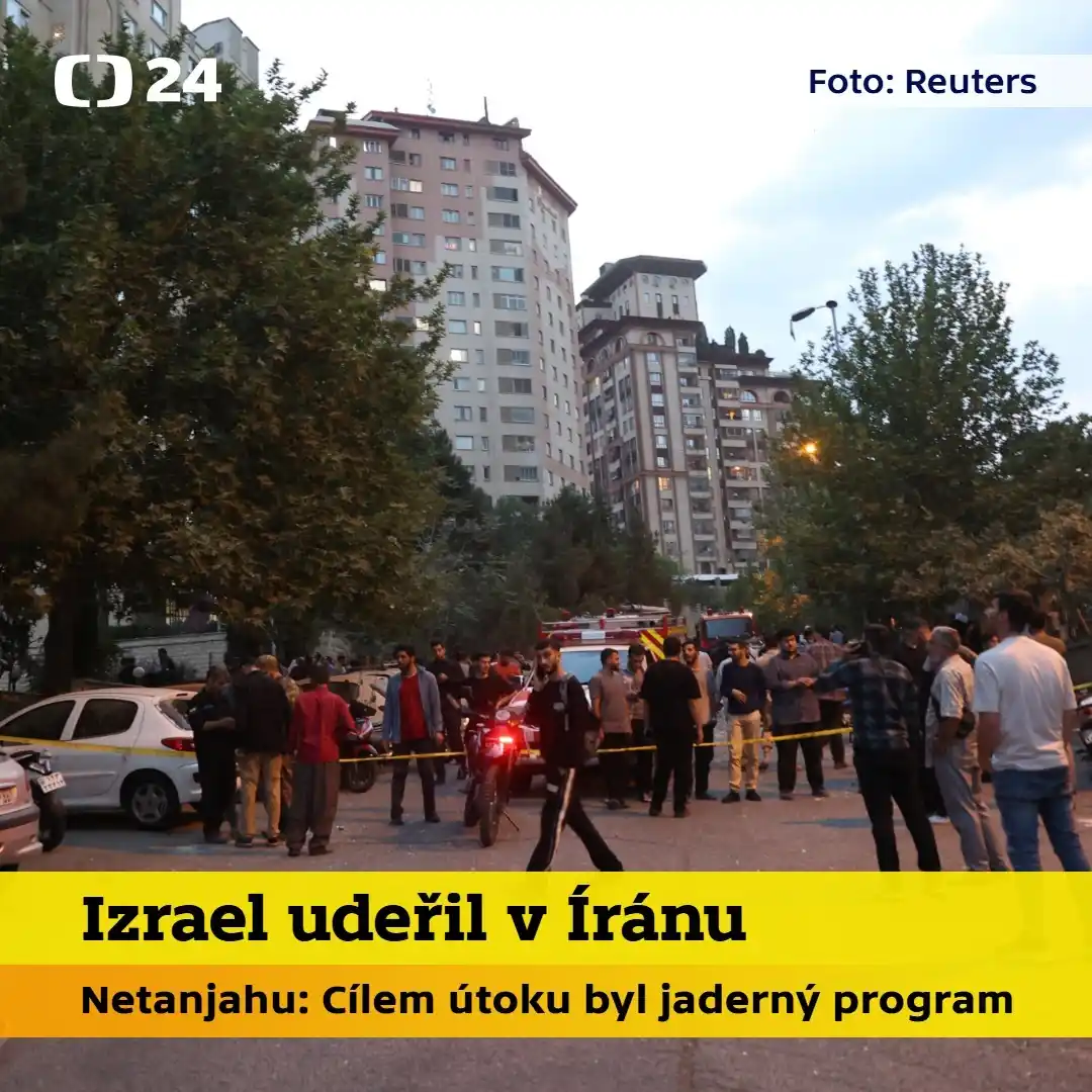 Image from ČT24: Izrael provedl preventivní útok v Íránu, oznámil podle serveru The Tim...