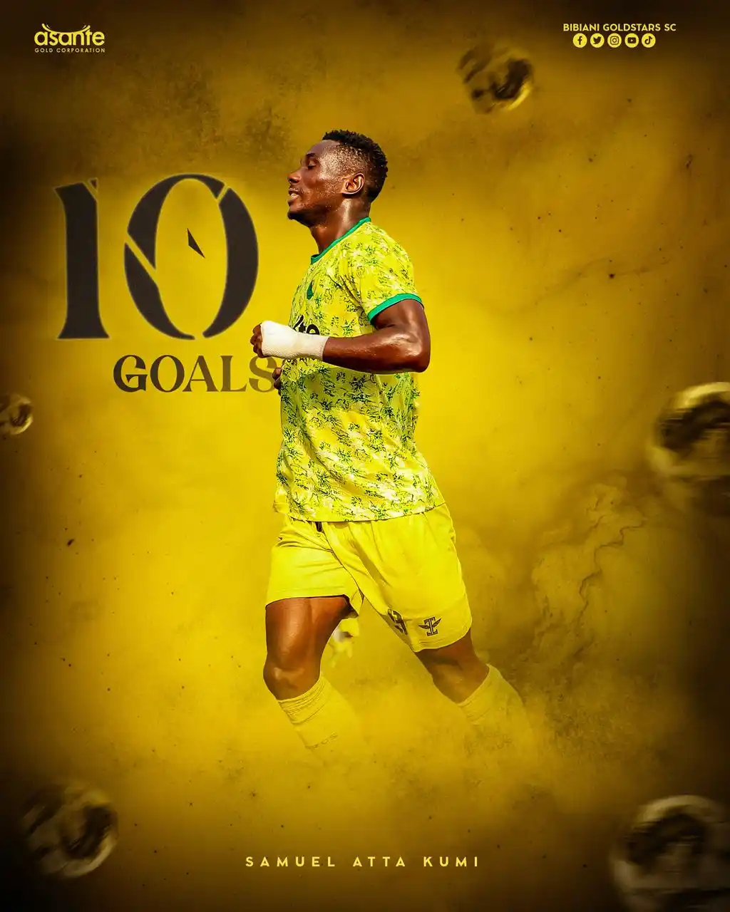 Image from BIBIANI GOLDSTARS SC: 🔝 Season Stats: Samuel Atta Kumi – 2024/25 A standout performer for B...