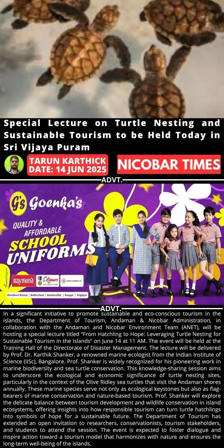 Image from Nicobar Times: *Special Lecture on Turtle Nesting and Sustainable Tourism to be Held ...