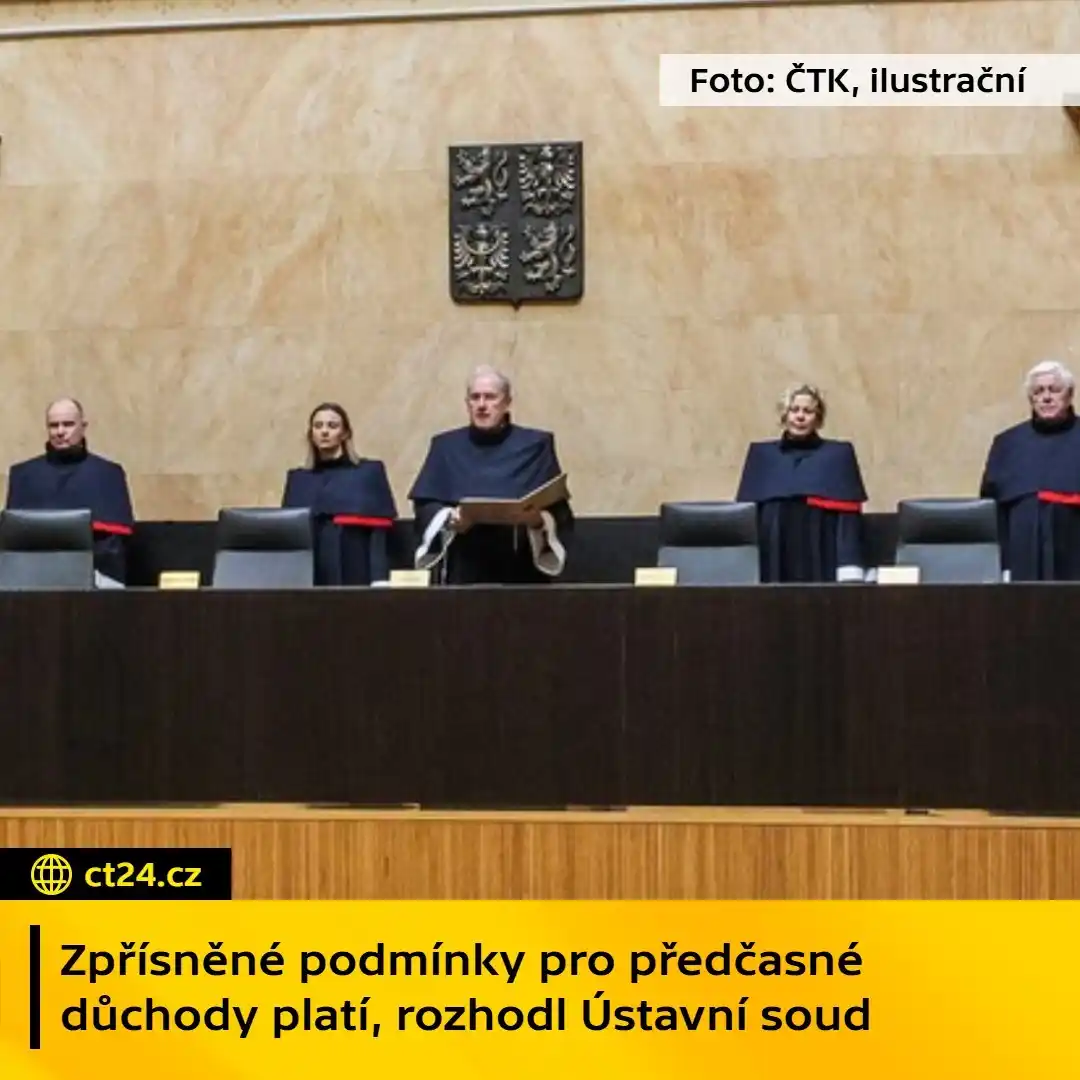 Image from ČT24: Vláda uhájila před Ústavním soudem novelu, která zpřísnila podmínky př...