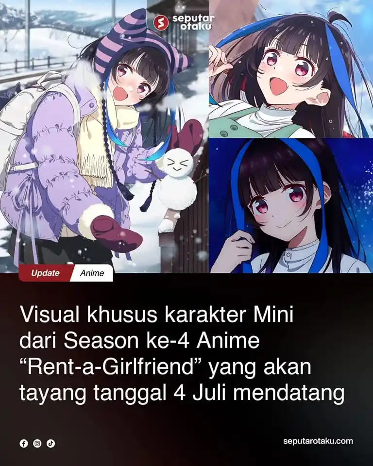 Image from ANIME VID STICKER JAPAN UPDATE🇯🇵: *益* Season ke-4 dari serial anime "Rent-a-Girlfriend" (Kanojo, Okarish...