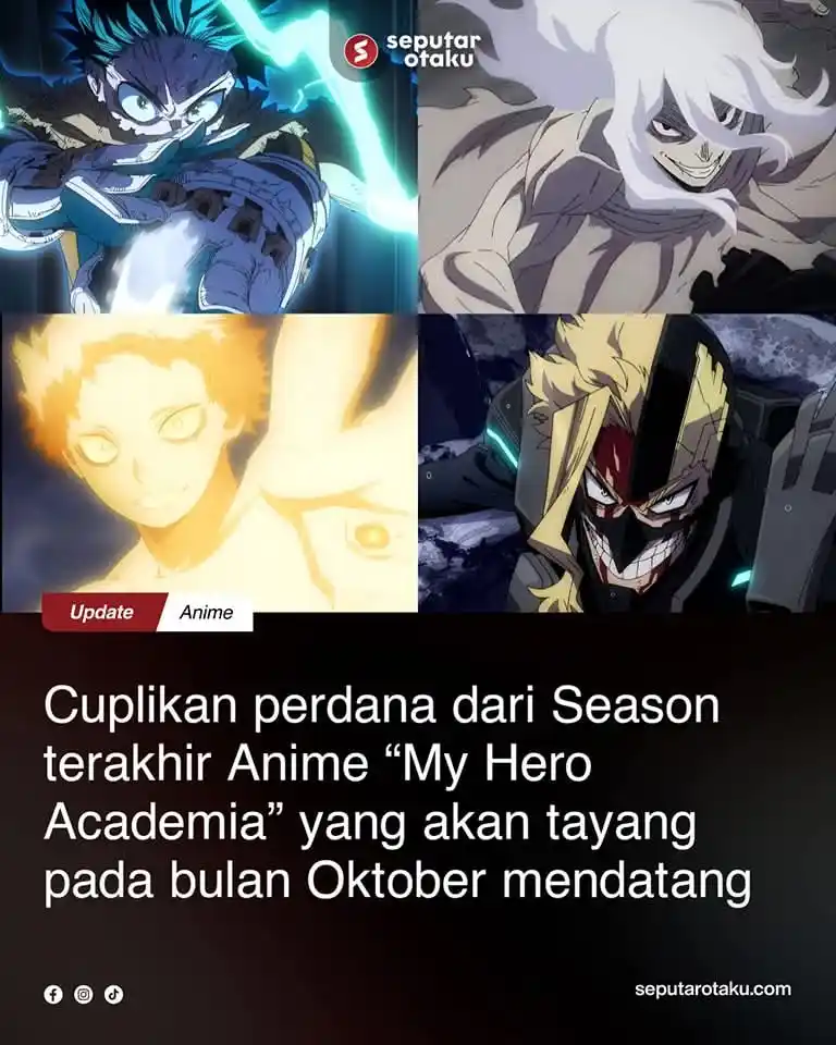 Image from ANIME VID STICKER JAPAN UPDATE🇯🇵: *益* Season terakhir dari Serial anime "My Hero Academia" (Boku no Hero...
