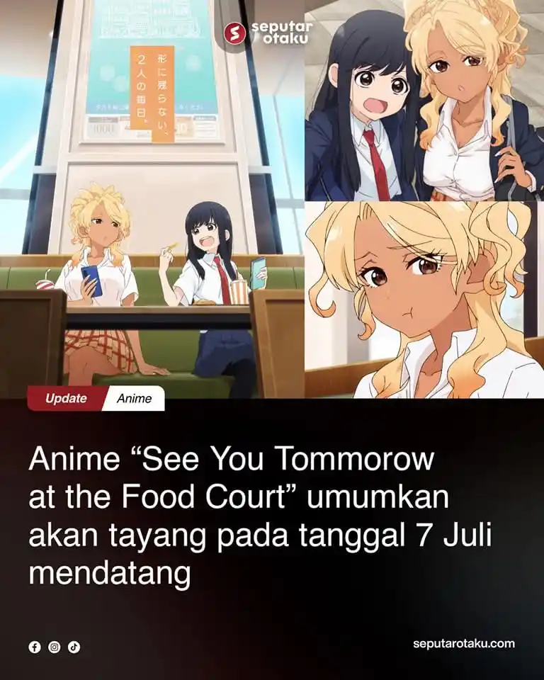 Image from ANIME VID STICKER JAPAN UPDATE🇯🇵: *益* Serial anime "See You Tomorrow at the Food Court" (Food Court de, ...