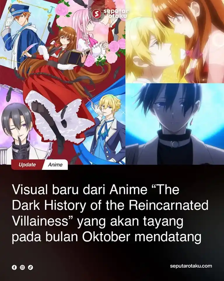 Image from ANIME VID STICKER JAPAN UPDATE🇯🇵: *益* Serial anime "The Dark History of the Reincarnated Villainess" (Te...