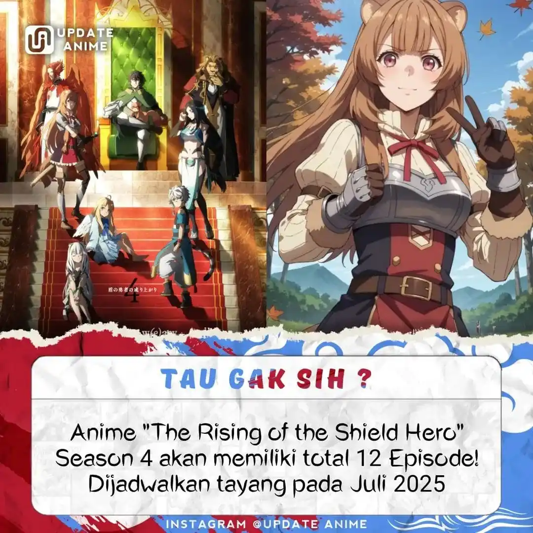 Image from ANIME VID STICKER JAPAN UPDATE🇯🇵: *益* The Rising of the Shield Hero Season 4 terdaftar dengan total 12 e...