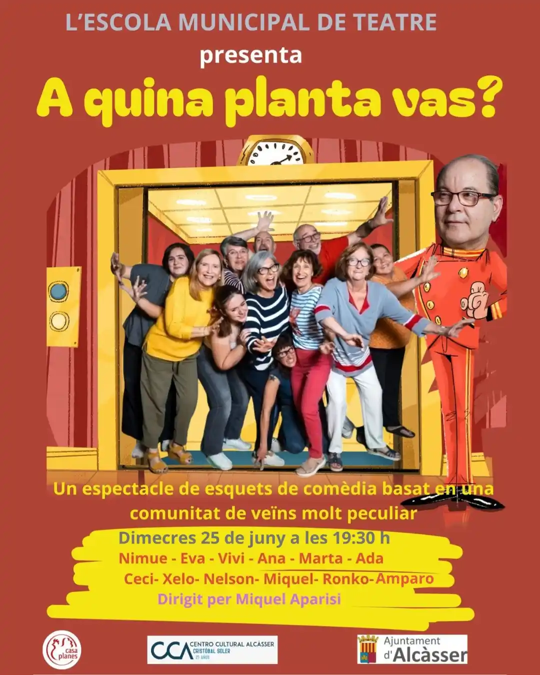 Image from AJUNTAMENT D'ALCÀSSER: COMÈDIA EN ALCÀSSER: A QUINA PLANTA VAS? 🎭  Dimecres 25 de juny a les...