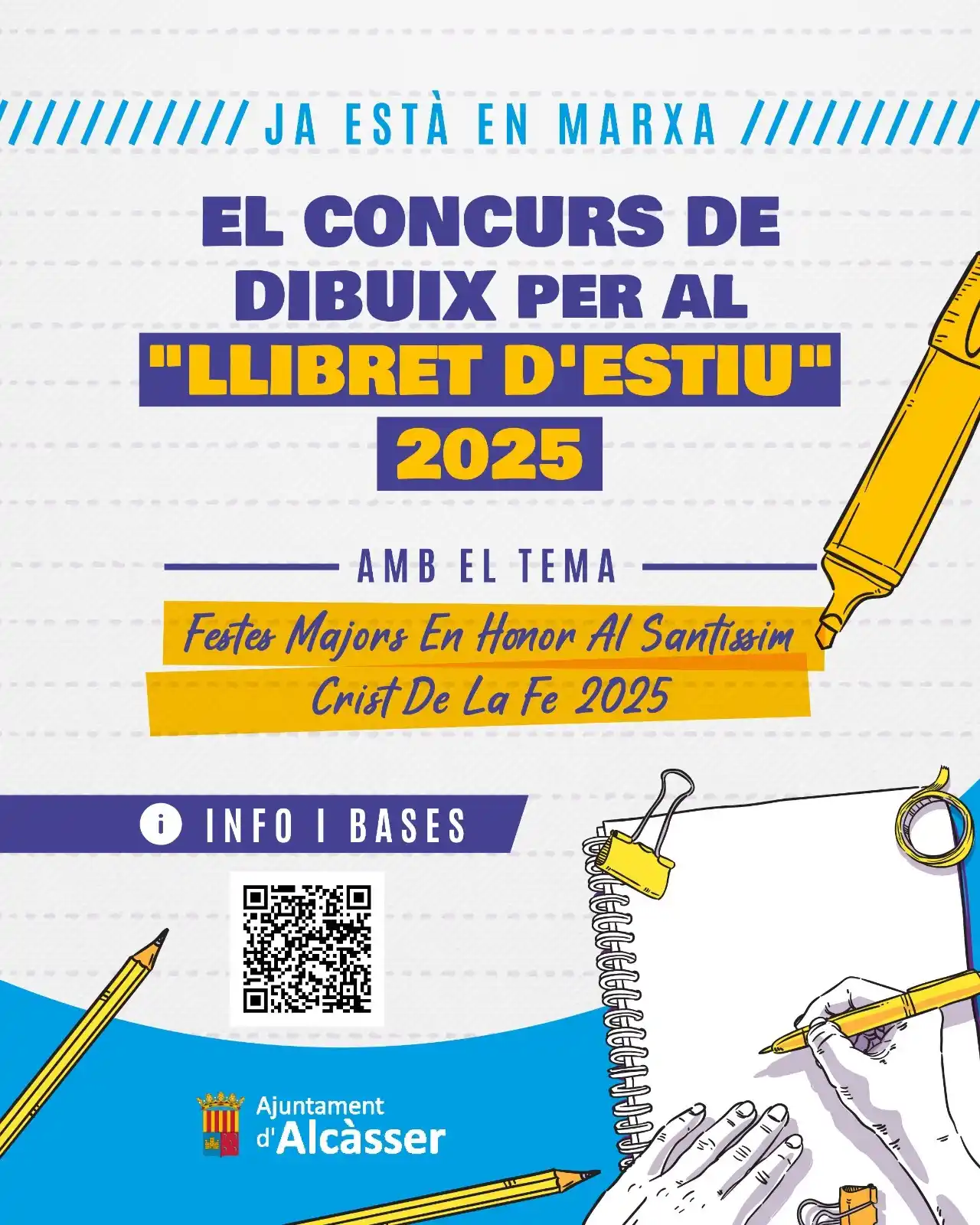 Image from AJUNTAMENT D'ALCÀSSER: CONCURS DE DIBUIX PER AL “LLIBRET DE FESTES 2025” 👩🎨 Tenim obert e...