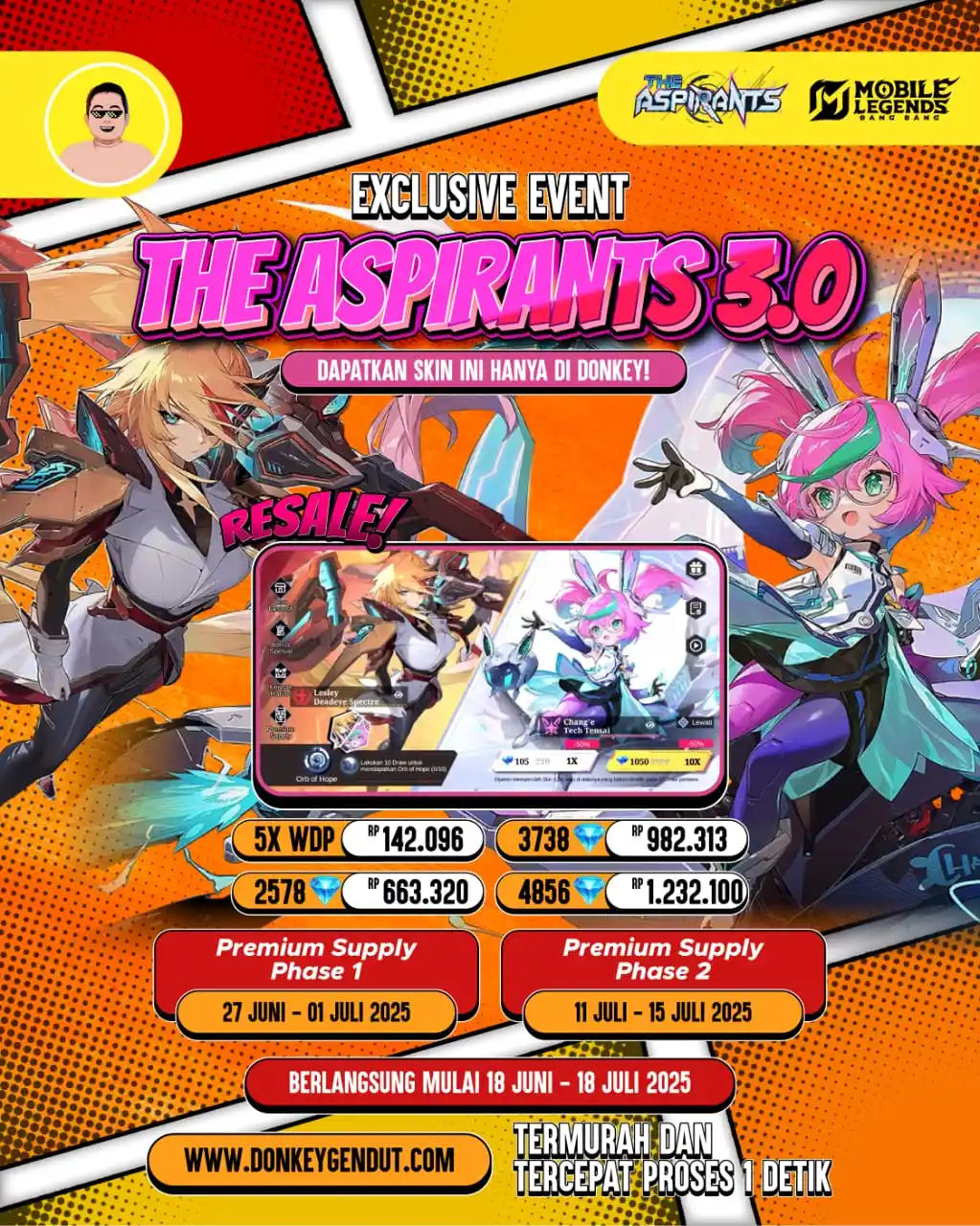 Image from Donkey Gendut Store: Exclusive Event Resale The Aspirants 3.0 Event resale skin aspirants ...