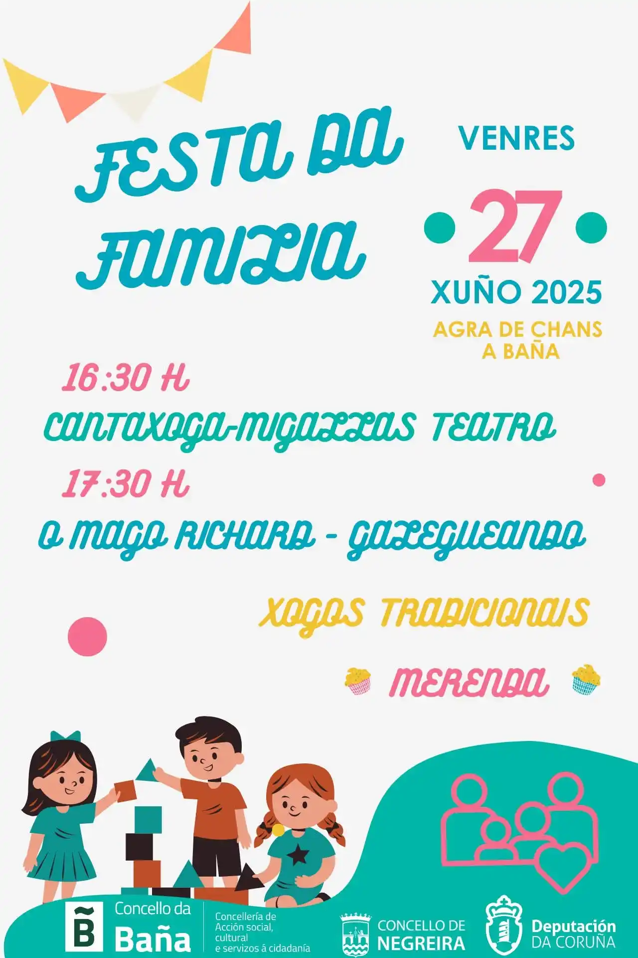 Image from Concello da Baña ● Canle Oficial de WhatsApp: 🎉 𝐅𝐞𝐬𝐭𝐚 𝐝𝐚 𝐅𝐚𝐦𝐢𝐥𝐢𝐚 𝐧𝐚 𝐁𝐚𝐧̃𝐚  O 𝐯𝐞𝐧𝐫𝐞𝐬 𝟐𝟕 ...