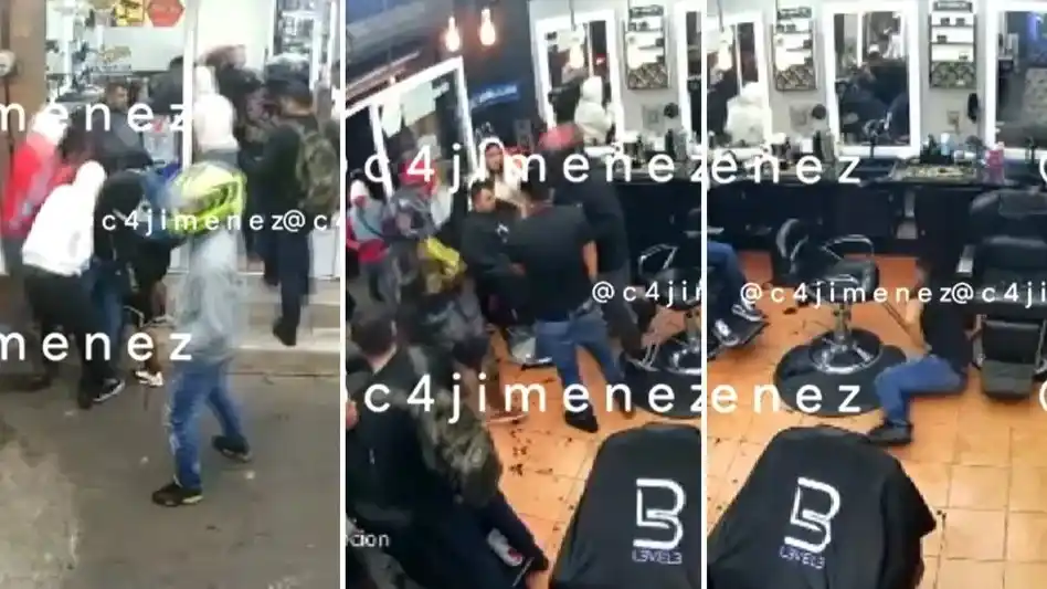 Image from TELEDIARIO CDMX📺🔵 #CercaDeTi: *🚨 Hombres ingresaron a asaltar una barbería en Iztacalco, CdMx, le d...