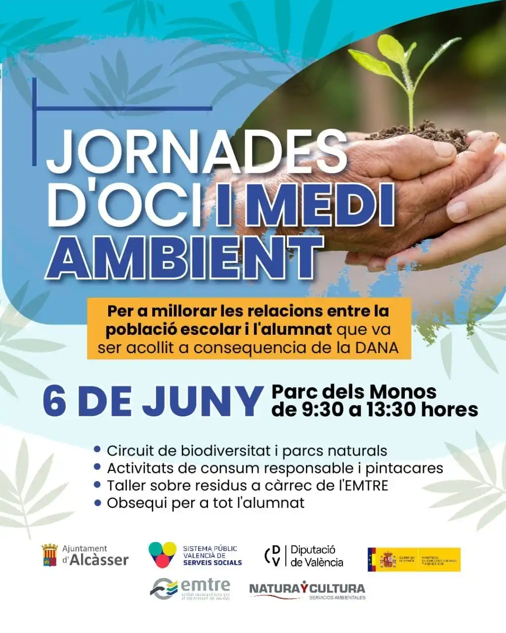 Image from AJUNTAMENT D'ALCÀSSER: JORNADA D'OCI I MEDI AMBIENT 🌿  Este divendres 6 de juny celebrem al ...
