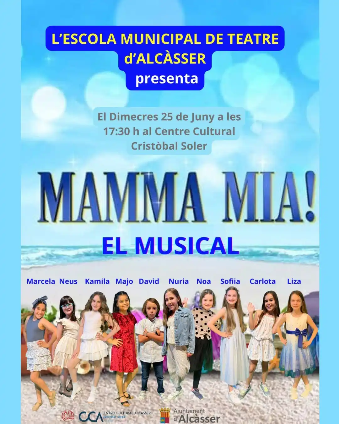 Image from AJUNTAMENT D'ALCÀSSER: MAMMA MIA! EL MUSICAL 🎶  Dimecres 25 de juny a les 17:30 hores, el Ce...