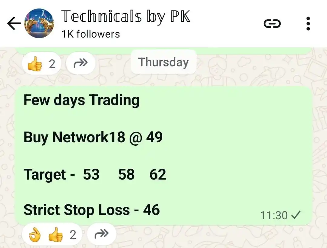 Image from ππππππππππ€ ππͺ βπ: *Network18 @ 52.35 π₯π*...