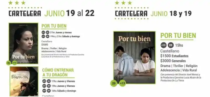 Image from El Misionerismo: *🎥 ¡NUEVOS ESTRENOS CARTELERA CINE TEATRO OBERÁ – ESPACIO INCAA! -*  ...