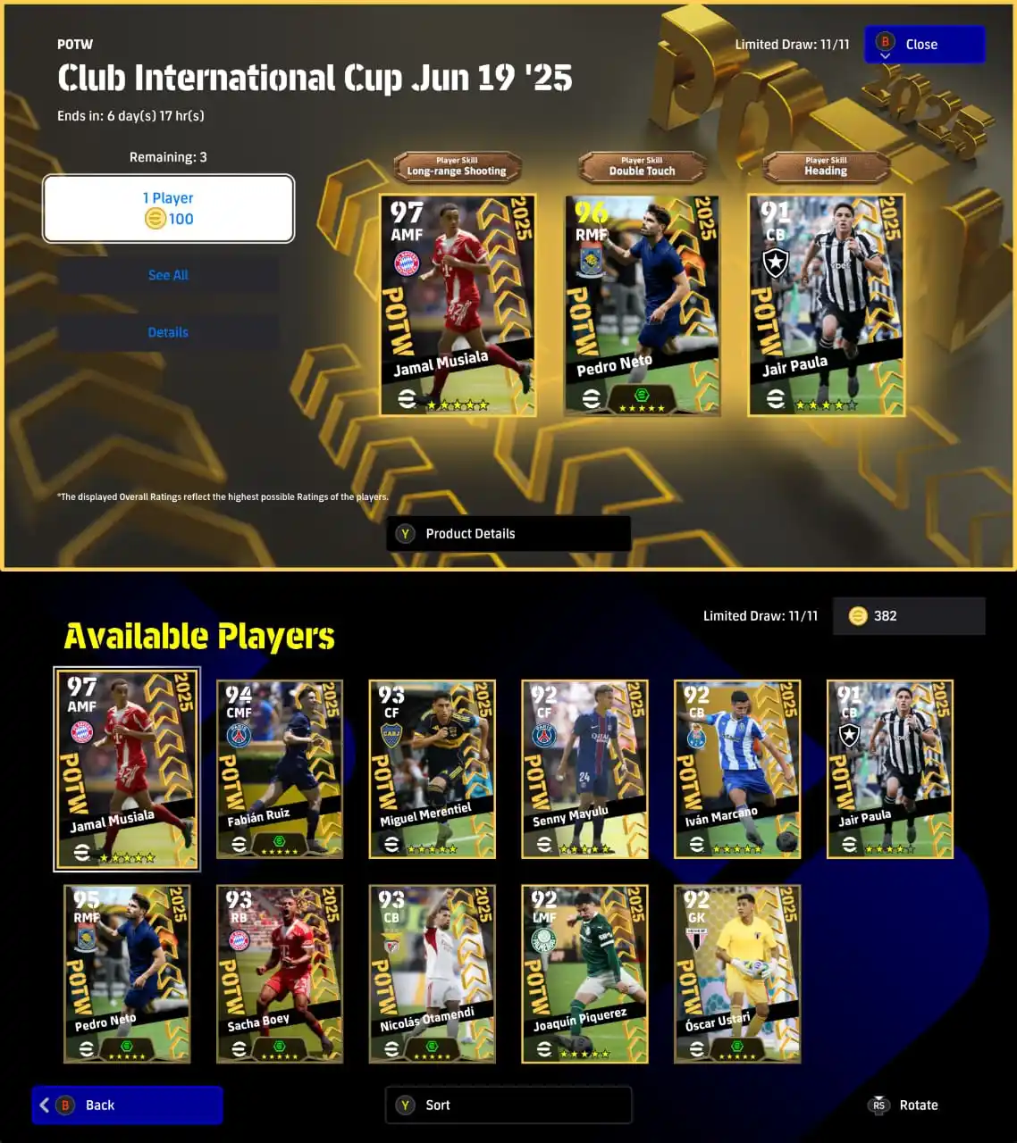 Image from TUNDHEX™-eFootball Hub: POTW : Club International Cup Jun 19 '25 🗺️🏆 *5 POTW Boosters in th...