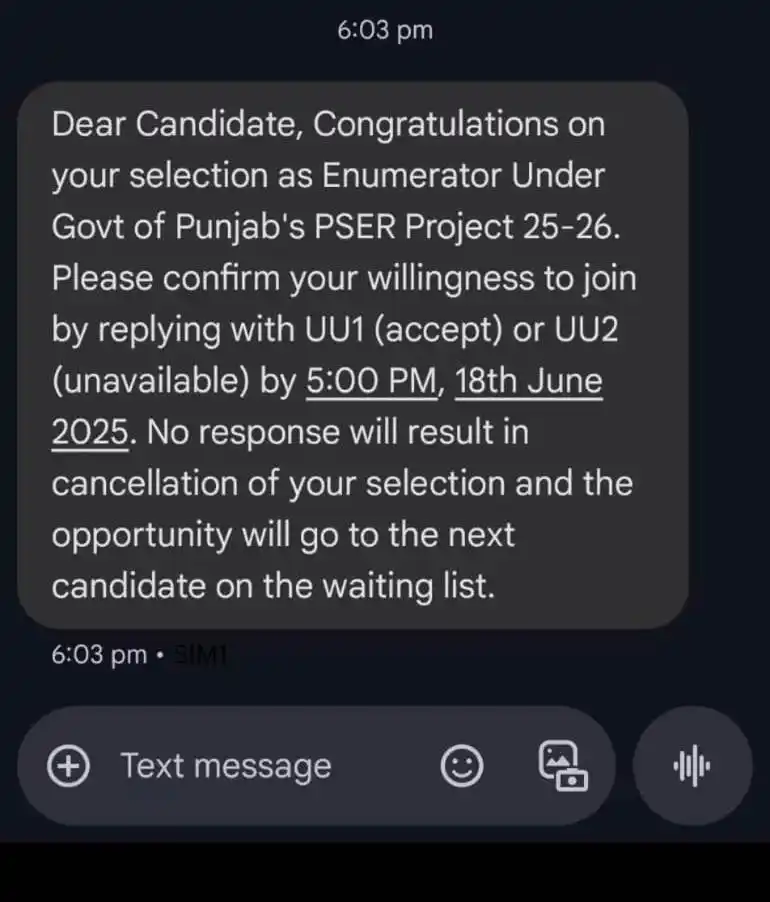 Image from mcpattoki: 📢 ! PSER پراجیکٹ 2025-26 کے تحت منتخب ہونے والے امیدواروں کو محکمہ حک...