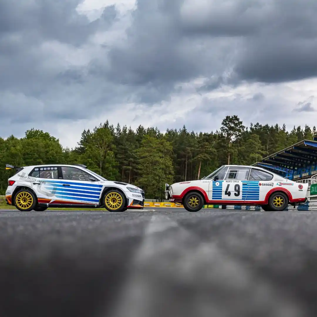 Image from What's up, Škoda?: 🏁 Škoda 130 RS vs. Fabia RS Rally2 – 50 years apart, but both born to...