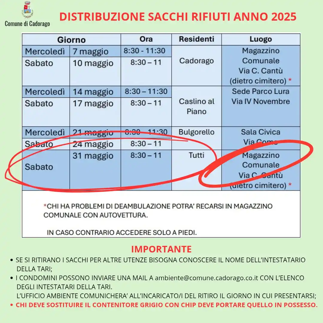 COMUNE DI CADORAGO post