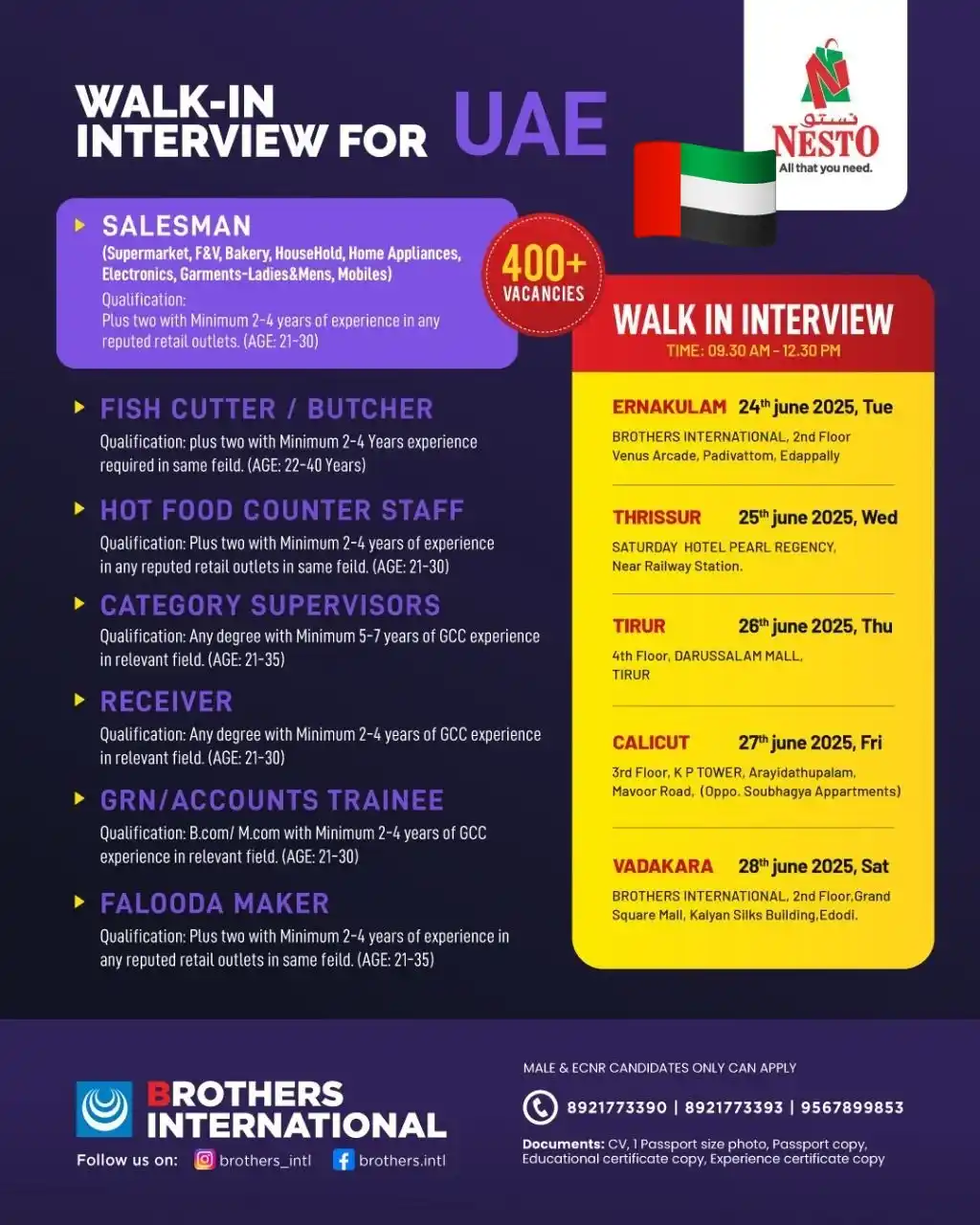 Image from WorldWide Job Links 🌐: 🚨 Walk-in Interviews for UAE! 400+ Vacancies at Nesto Hypermarket ...