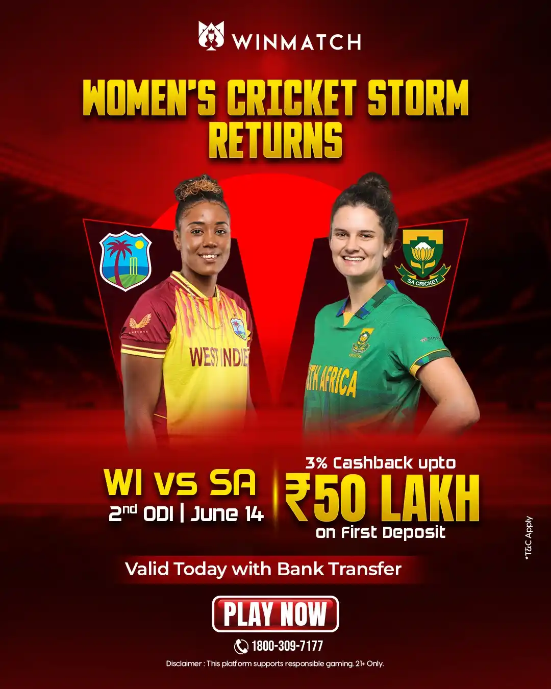 Image from Winmatch 365: 👑 WEST INDIES 🆚 SOUTH AFRICA – 2ND ODI | JUNE 14 🌩️ The Women’s Cri...
