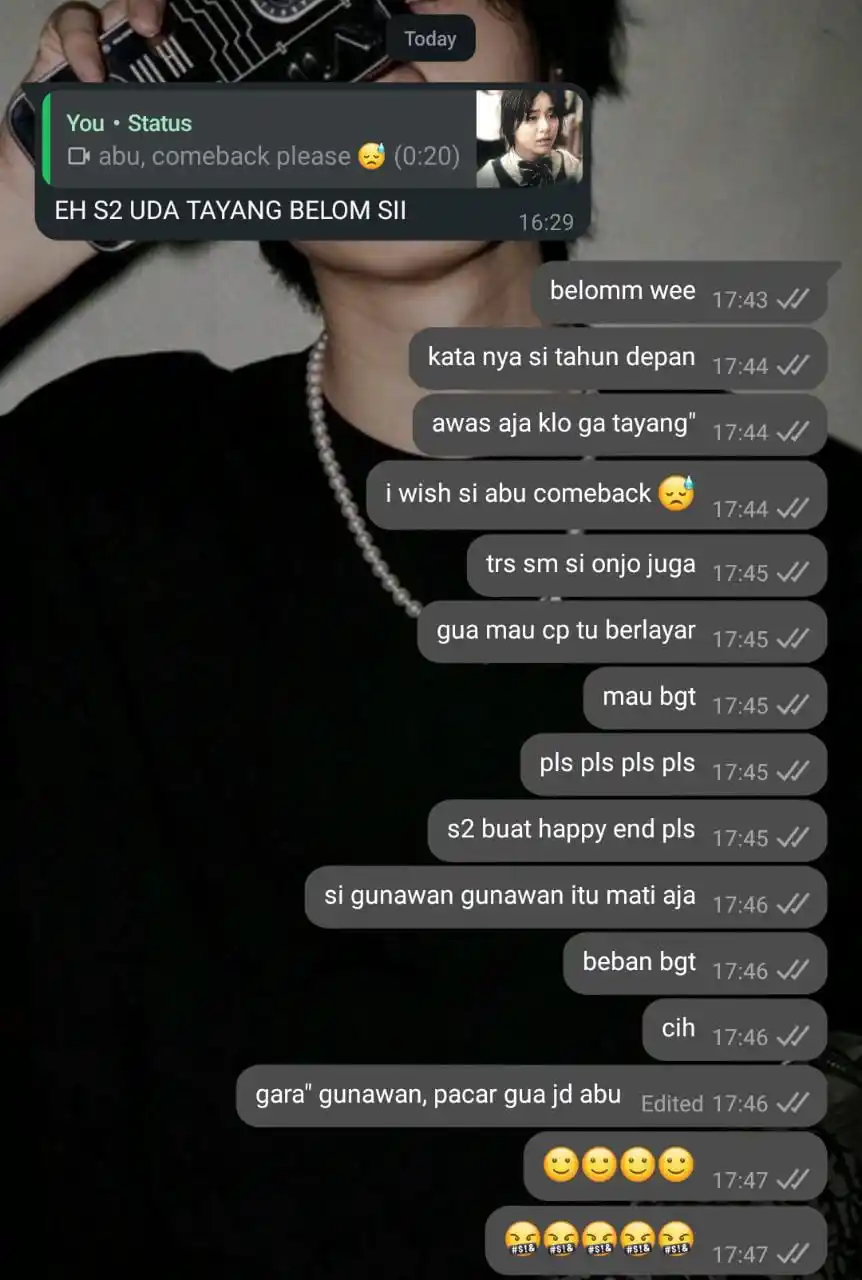 Image from rita ❤️ dori: woi gunawan, lu tuh ngelebihin iblis anjir....