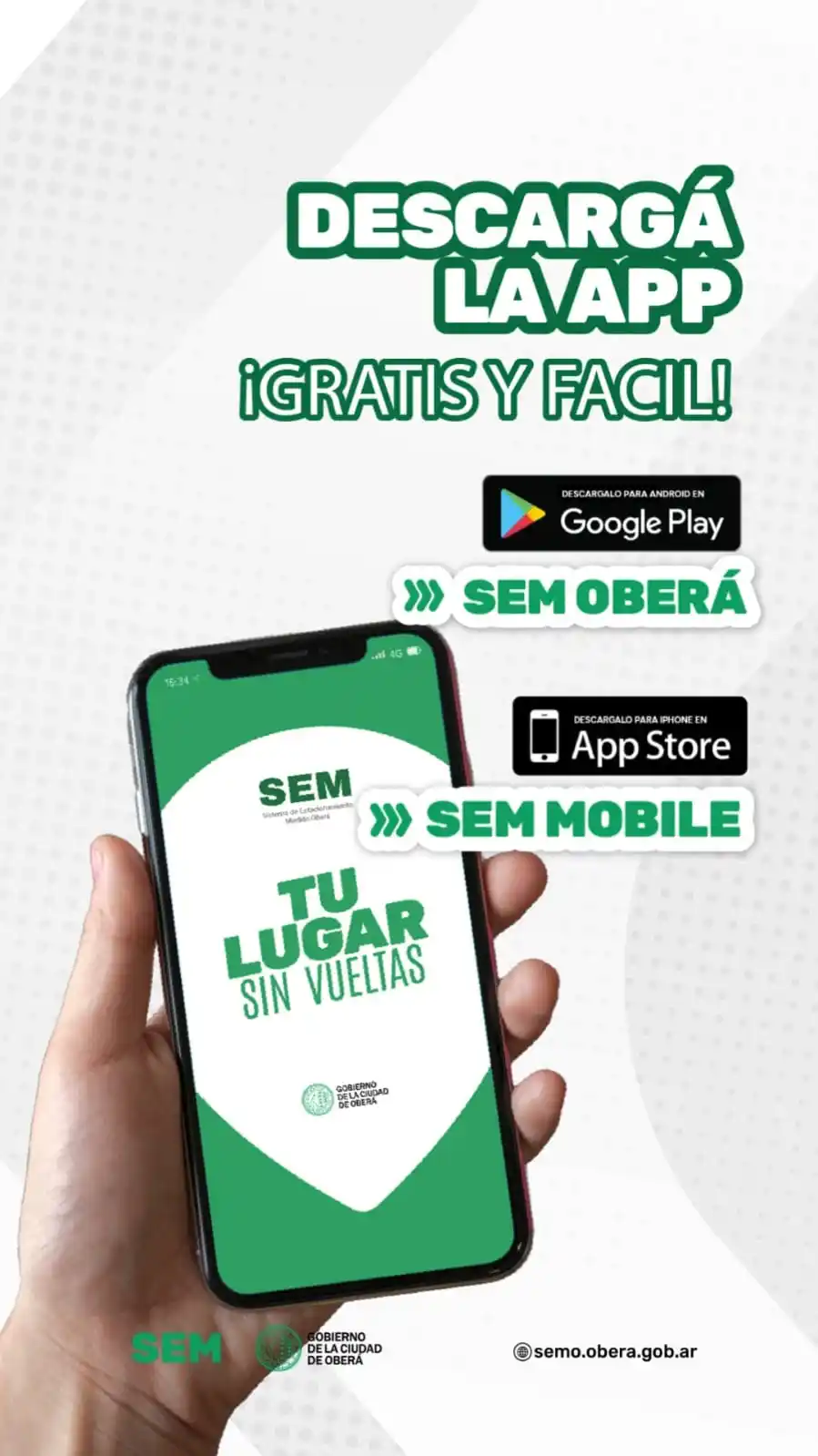 Image from El Misionerismo: Ya te descargaste la app del SEM. Oberá. ✅ *Dispositivos móvil Androi...