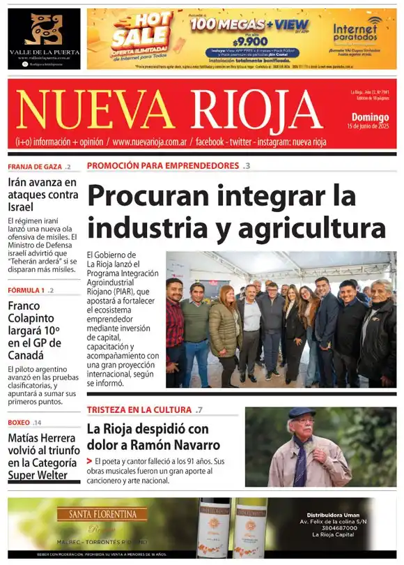 Image from Diario Nueva Rioja: 🇦🇷 ¡Buen día ciudad! Compartimos con ustedes la portada de nuestra ...