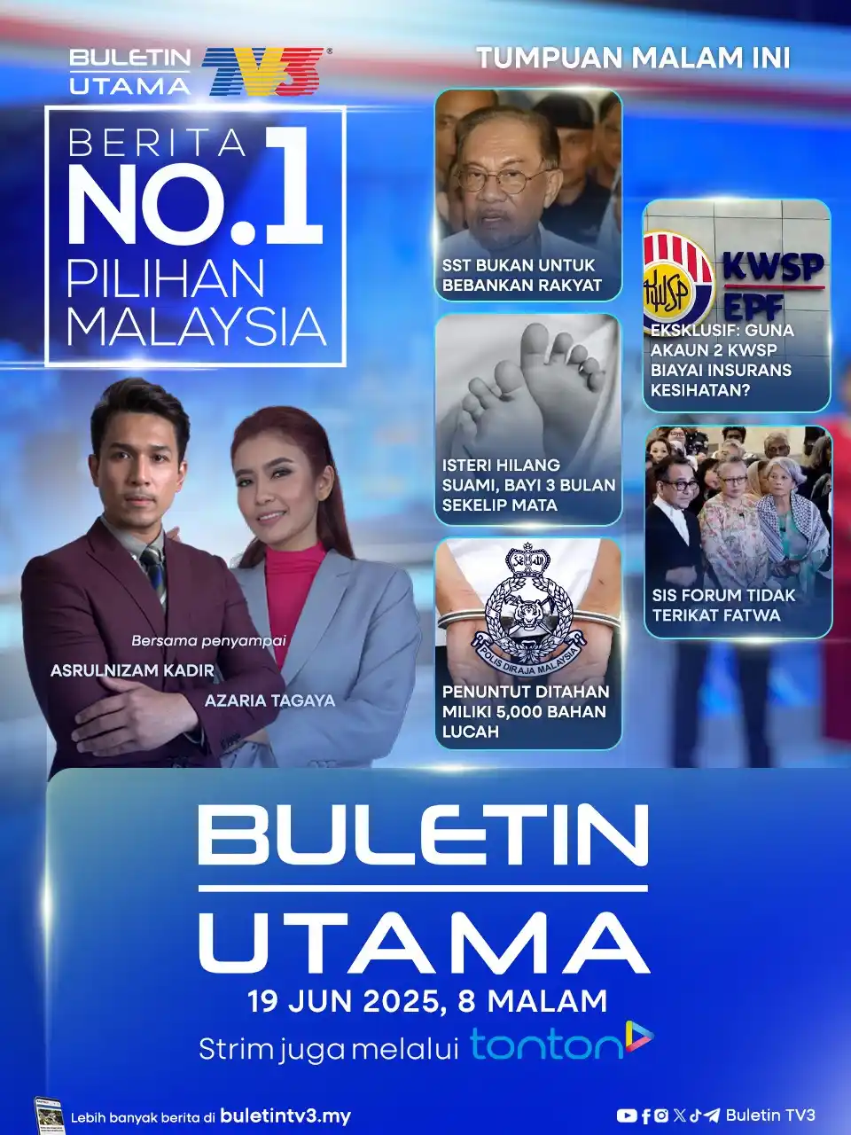 Image from Buletin TV3: BERITA TUMPUAN BULETIN TV3 | 19 JUN 2025  SST bukan untuk bebankan rak...