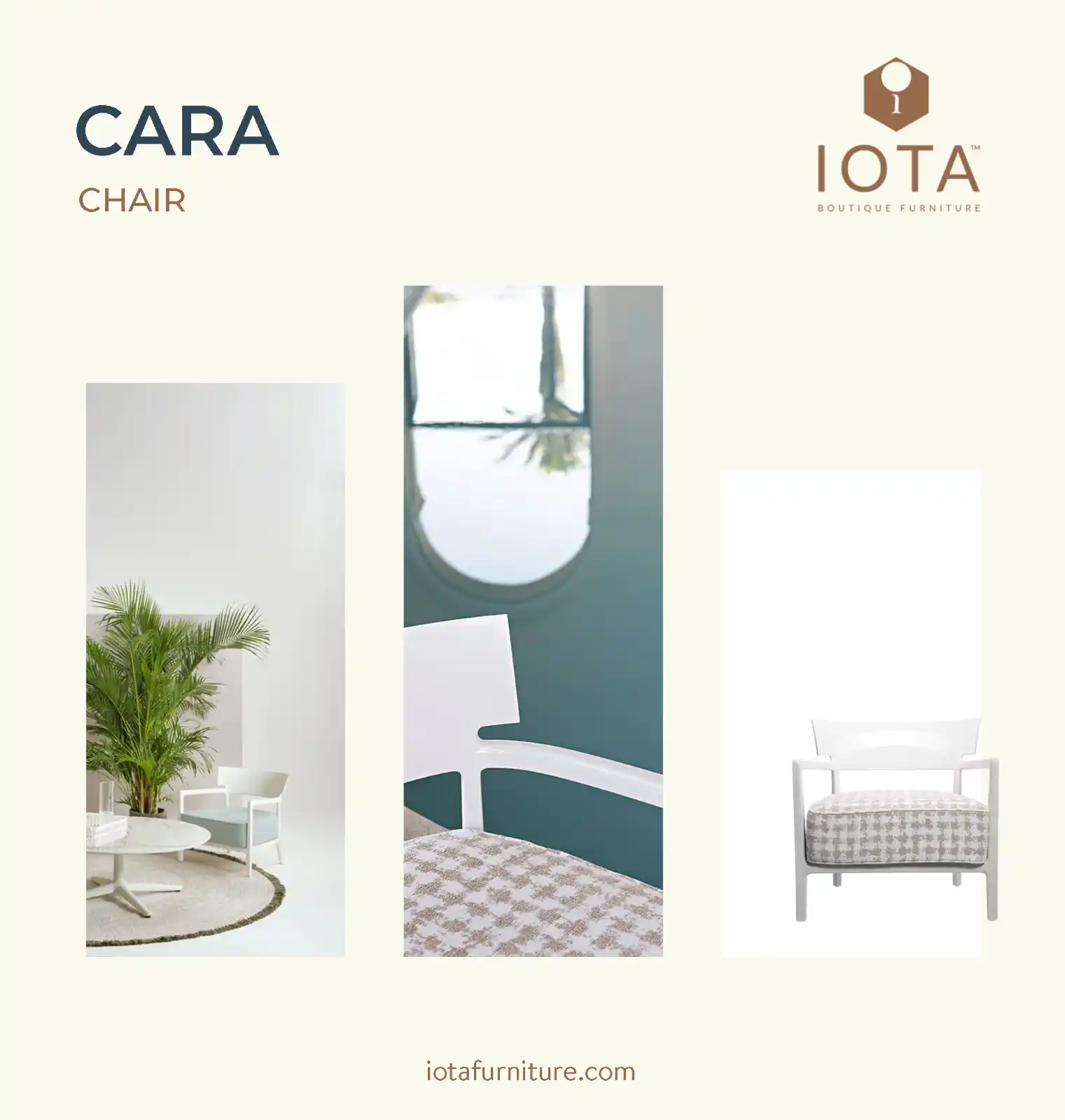 Image from IOTA Furniture Store: *Cara armchair is designed by Philippe Starck* and combines the rigour...