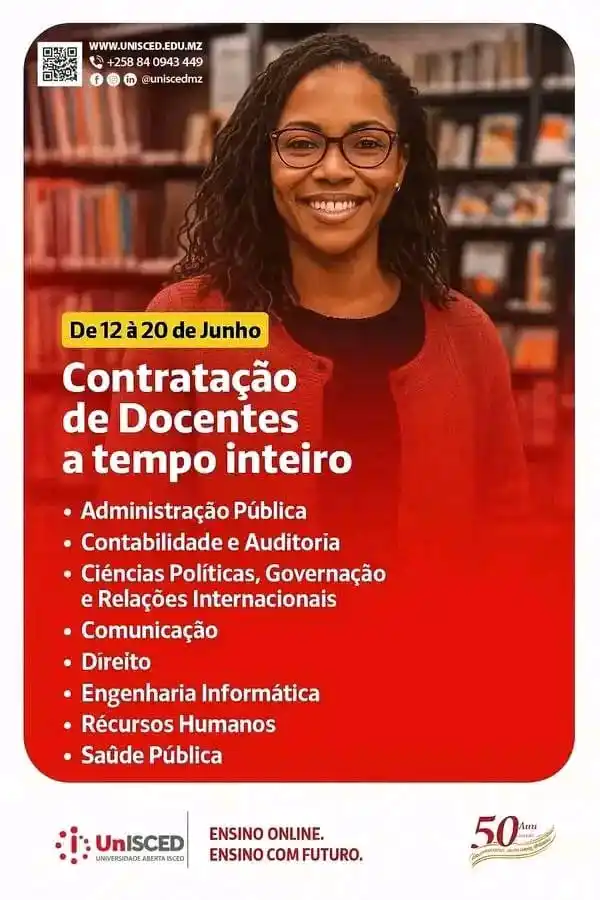 Image from Emprego Facilitado Angola: Concurso de Contratação de Docentes a Tempo Inteiro A UnISCED procura ...