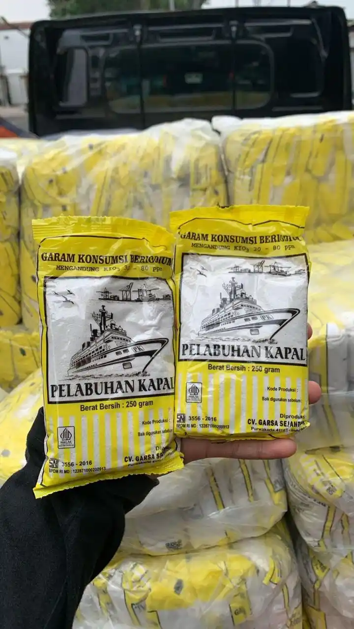 Image from Toko LC GROSIR MIX ITEM: Garam pelabuhan kapal 250gr@5500/4pcs,,,,5rb*2paket,,,,ballan 38rb/40p...