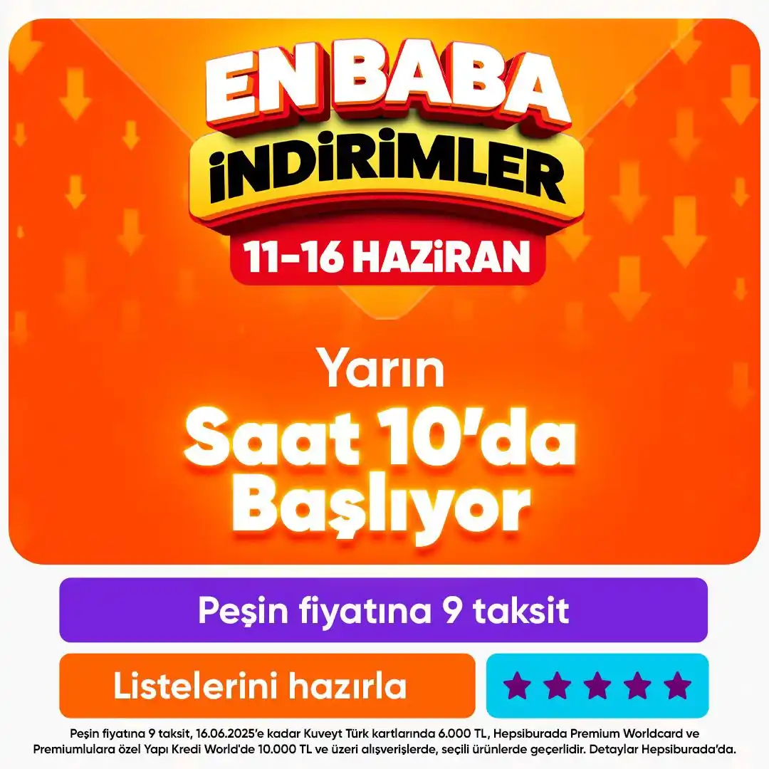 Image from Hepsiburada LinkGelir: 🎉 Hazırsan başlıyoruz! 🧔🏻‍♂11-16 Haziran'da En BABA İndirimler geli...