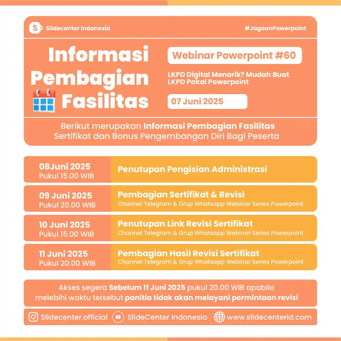 Image from Belajar PowerPoint | SlideCenter ✅: 📍 *Informasi Pembagian Fasilitas* Terima kasih bapak/Ibu peserta yan...