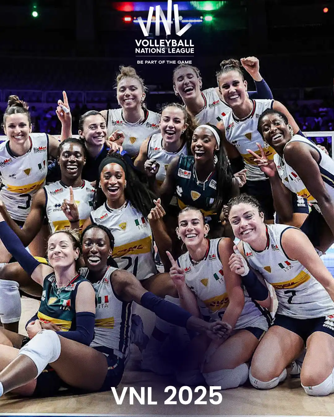 Image from Federazione Italiana Pallavolo: 🇮🇹 *VNL FEMMINILE 2025* 🇮🇹  🎵 Vuoi conoscere le canzoni preferite...